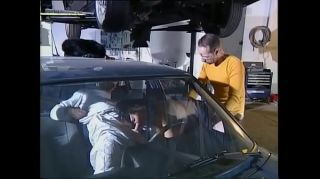 Butts High class woman screwed by mechanics in garage Mmf