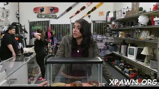 Ampland Hot bitch has sex in shop Black
