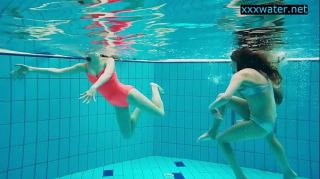 EroticBeauties Hot girls undress in the pool Anal Play