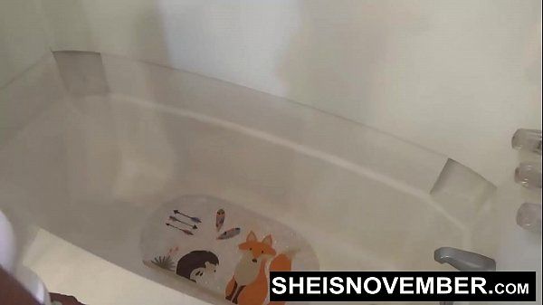 Shemale Porn BlackBooty Cutie Msnovember BigButt Drilled Doggystyle StandingUp By RepairMan In The Bathroom Over Toilet On Sheisnovember Toes