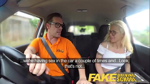 Fake Driving School Sexy busty blonde babe creampied on first lesson - 1