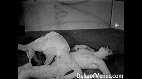 Sloppy Authentic Vintage Porn 1930s - FFM Threesome Justice Young