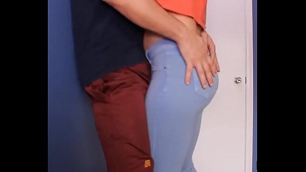 Hot girl in tight jeans grinds ass on guys dick and cumshots on ass - 1