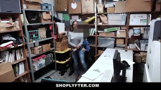 British Shoplyfter - Hot Ebony Teen (Sarah Banks) Pounded For Stealing Model