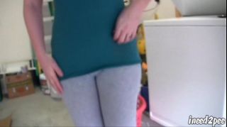 Strap On Caroline Pierce wetting spandex pants Big Ass
