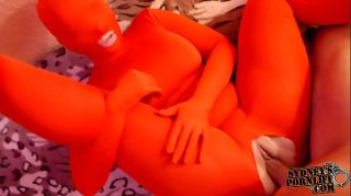 Anal Play Full Body Zentai Latex Sex! Picked Up