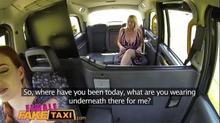 Bare Female Fake Taxi Blonde milf cums on sexy redheads tongue Outdoor