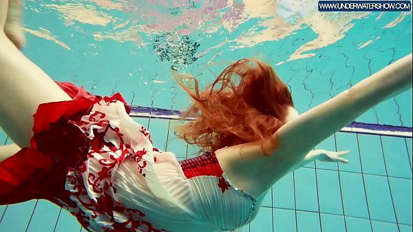 Hot Polish redhead swimming in the pool - 2