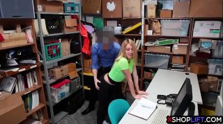 Tiny Kinky teen caught stealing and fucked by a security guy Facial