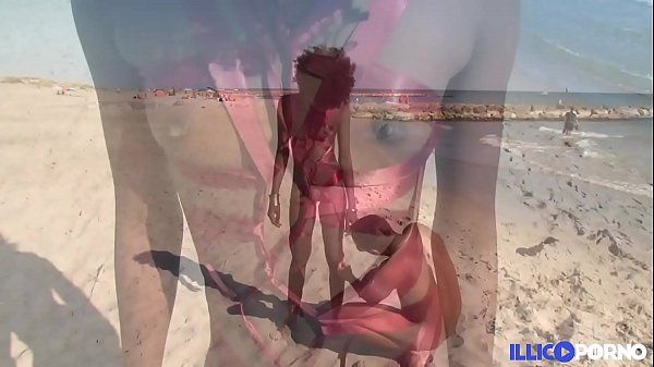 Busty Lily, belle black baisée en bondage sur une plage naturiste [Full Video] Baile - 2