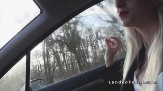 BoyPost French stranded teen fucks big dick in car This
