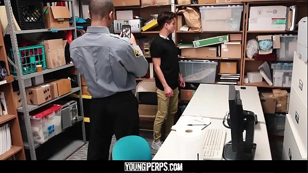 YoungPerps - Young man fucked by giant cock cop for shoplifting - 2