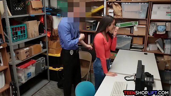 Busted latina teen thief sucks and fucks to go free - 2