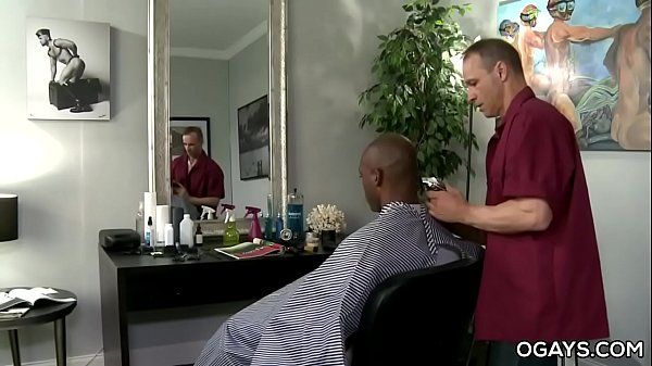 Interracial gay intercourse in the barber shop - 2