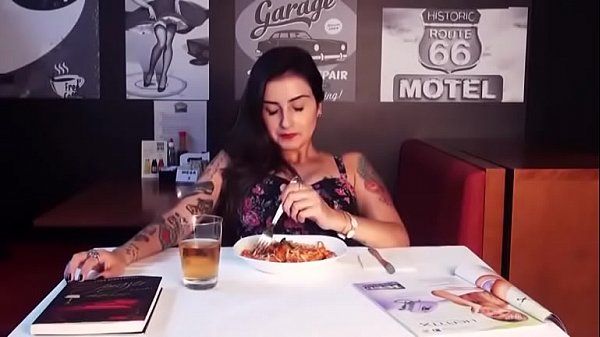 Hot girl having good time in restaurant - 2