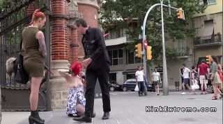 Boy Fuck Girl Redhead slave in stockings banged in bar Vivid