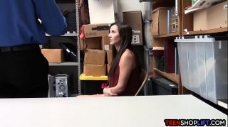 Vecina Teen thief with big natural tits busted by security...