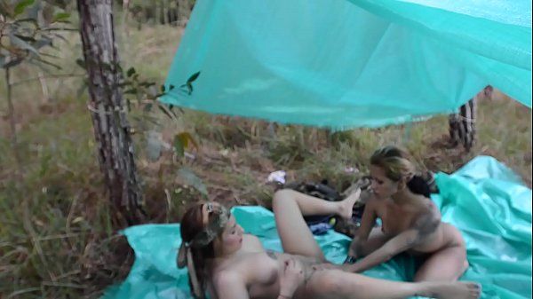 Jerking Off Latina pussy-eating outdoors in Jungle insurgent camp Perverted - 1