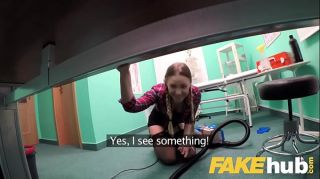 Australian FakeHospital Cute pigtailed cleaner sucks fucks doctors big-cock Ginger