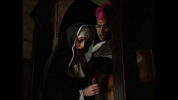 Dirty nun ass fucked by a black priest in the confessional - 1