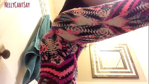 Slim Thick Ebony Booty Jiggles In Yoga pants - 2