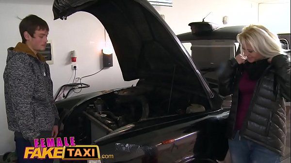 Female Fake Taxi Mechanic gives horny hot blonde a full sexual service - 1