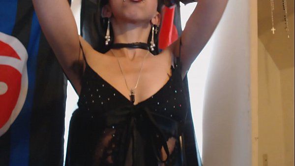 Hairy Armpit Goth Bounces Huge Nipples, Tits Go in Circles - 2