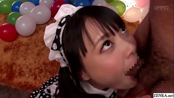 JAV star Airi Natsume CFNM maid blowjob cumshot Subtitled - 2