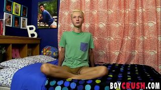 Oldvsyoung Skinny twink Benjamin Riley makes his strong cock spray cum Babe