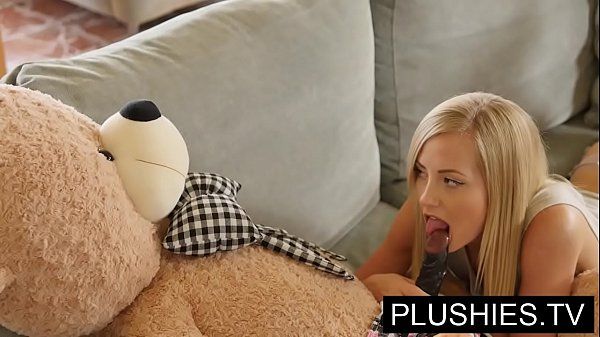 Blonde model Sicilia and Kira Queen sex with teddy bear[Part 1] - 2
