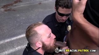 Women Fucking Cock hungry officers catch criminal and his cock in empty street Dick