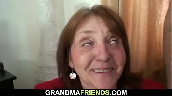 Busty old granny takes it from both sides - 2