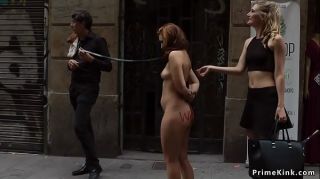 Jacking Naked Euro slave walked in public Happy-Porn