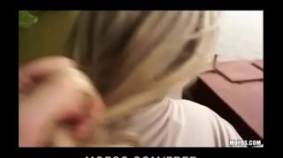 Audition Slutty blonde Czech babe is paid cash for public sex Rimming