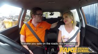 NetNanny Fake Driving School Blonde busty Polish tight pussy fucked after lesson Urine
