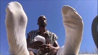 Clothed Sex Public Stroke and Nut in Soccer Sox Clip