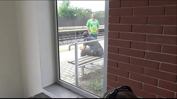 very risky fuck on the train station - 2