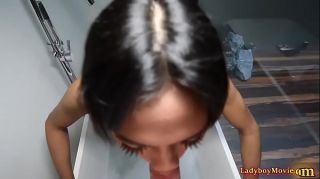 Double Penetration Amateur Thai transsexual Benz sucking dick Doublepenetration