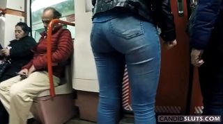 FreeXCafe Perfect Big Ass In Super Tight Jeans in Public - CandidSluts.com Video CS-081 Spreadeagle