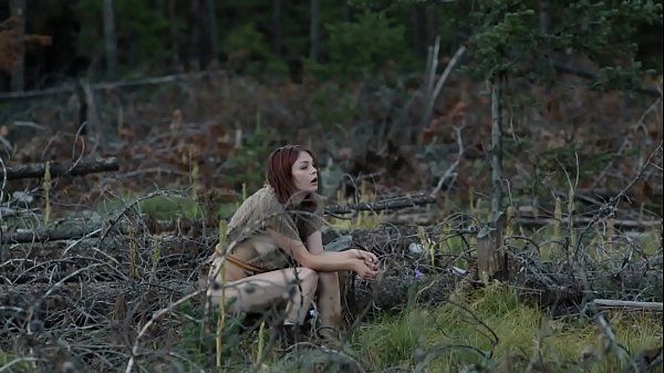 Naked girl masturbate in forest - 1