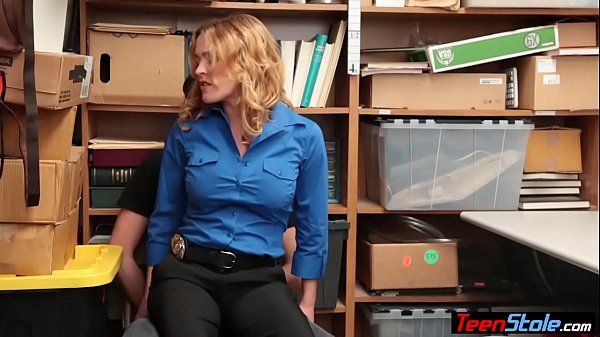 Cock addict busty MILF LP officer fucked by a thief - 1