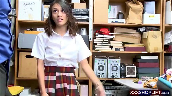 Extra thin asian chick fucked on CCTV by a mall officer - 2