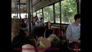 LushStories Bondage blonde anal fucked in public bus full of strangers Ass Fucked