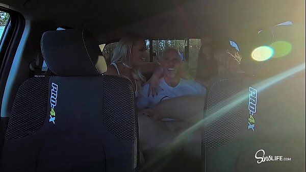Back Seat Threesome with Kissa Sins and Alexis Monroe - 1
