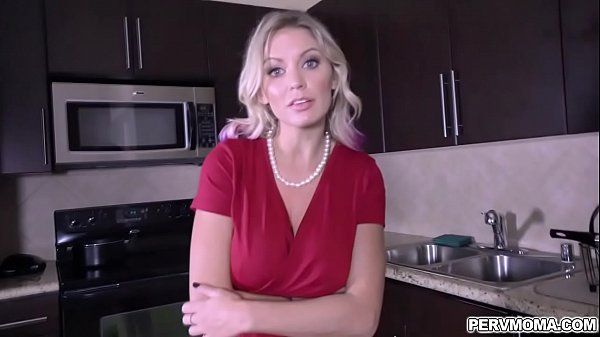 Stepmom Kenzie Taylor begs to deepthroats stepsons huge cock while wearing handcuffs.She likes swallowing his boner and got loaded with a facial jizz. - 1