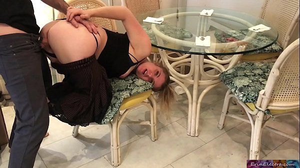 Stepmom stuck under the table - Erin Electra - 1