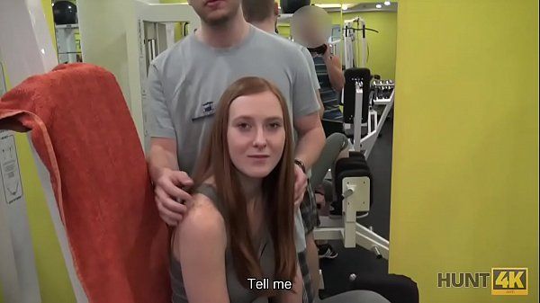 HUNT4K. Buddy earns a lot of cash by selling GF's tight pussy in gym - 1