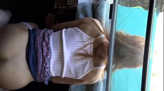Tites Stepdaughter barebacked by dad while stuck on window...
