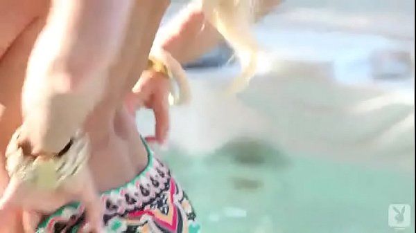 lindsey pelas gets wet in a hot tub - 2