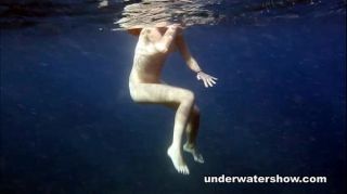 Gay Largedick Cute Nastya swimming nude in the sea Ass Fucking - 1